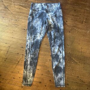 Zyia Light n Tight blue tie dye 8/10 7/8 ankle leggings